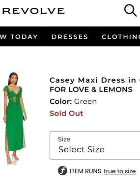 For Love & Lemons Emerald Green Lace Slip Dress